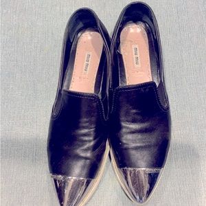 Miu Miu silver cap sneakers
